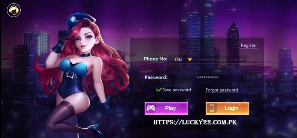 Lucky 22 Game login